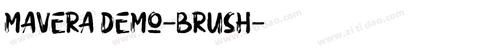 Mavera Demo-Brush字体转换
